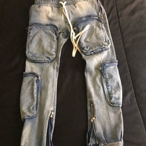 Sia Collective | distressed denim cargo pants